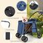 COSTWAY Cochecito para Mascotas Plegable, Carrito de Viaje Port&aacute;til para Mascotas con Malla Transpirable, Claraboya, Bolsillos, Carrito Plegable para Mascotas Peque&ntilde;as y Medianas (azul), , large indicador imagen numero 2