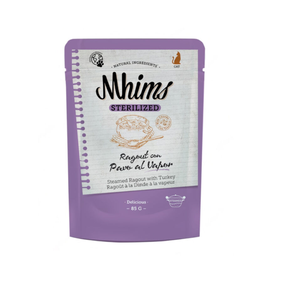 85 g Mhims Ragout Sterilized Pavo en Salsa sobre para gatos, , large Imagen numero 1