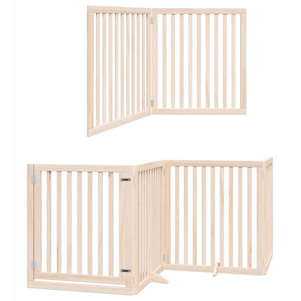 vidaXL Puerta para perros plegable 12 paneles madera de &aacute;lamo 600 cm, , large Imagen numero 9