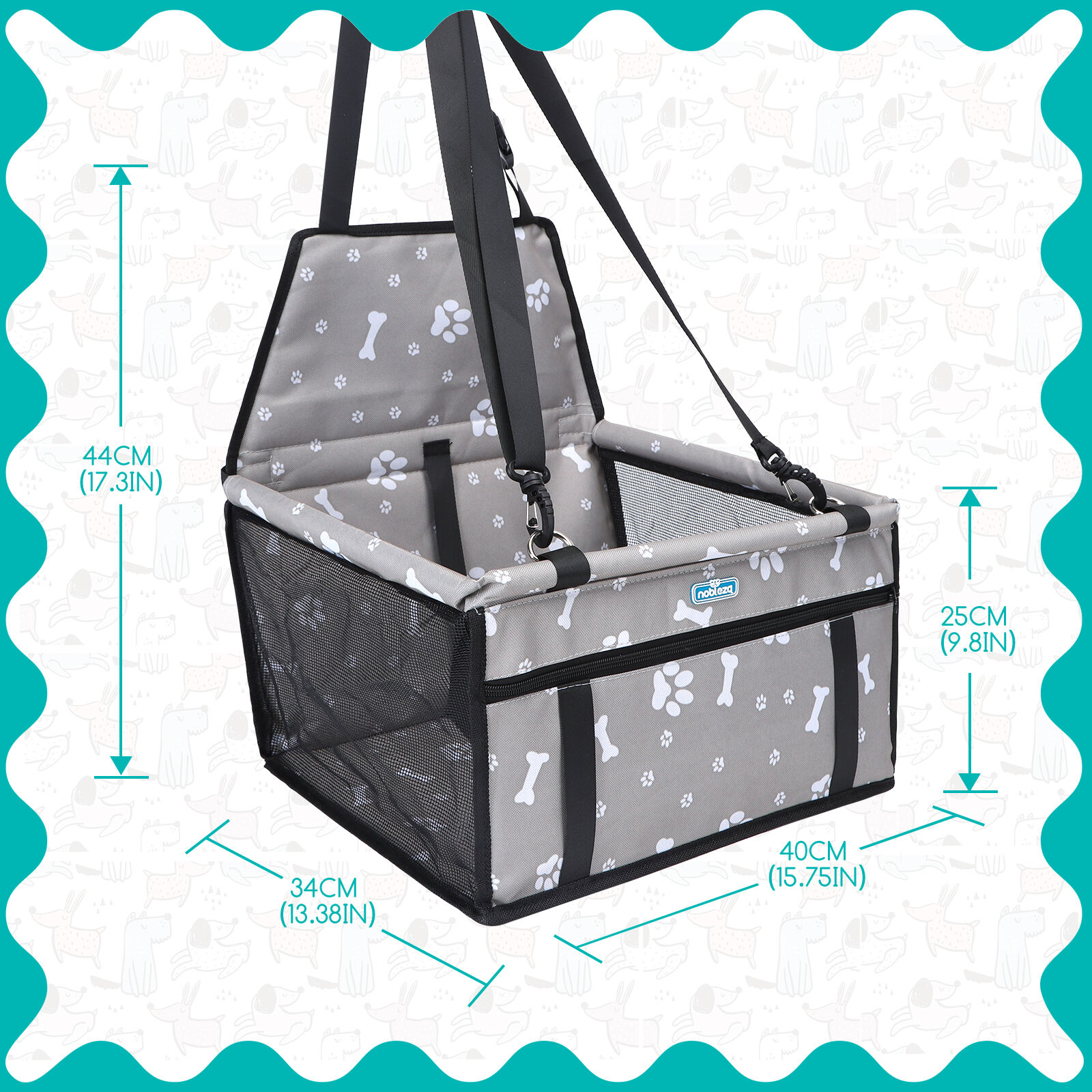 Nobleza Asiento de seguridad para coches negro para perros thumbnail