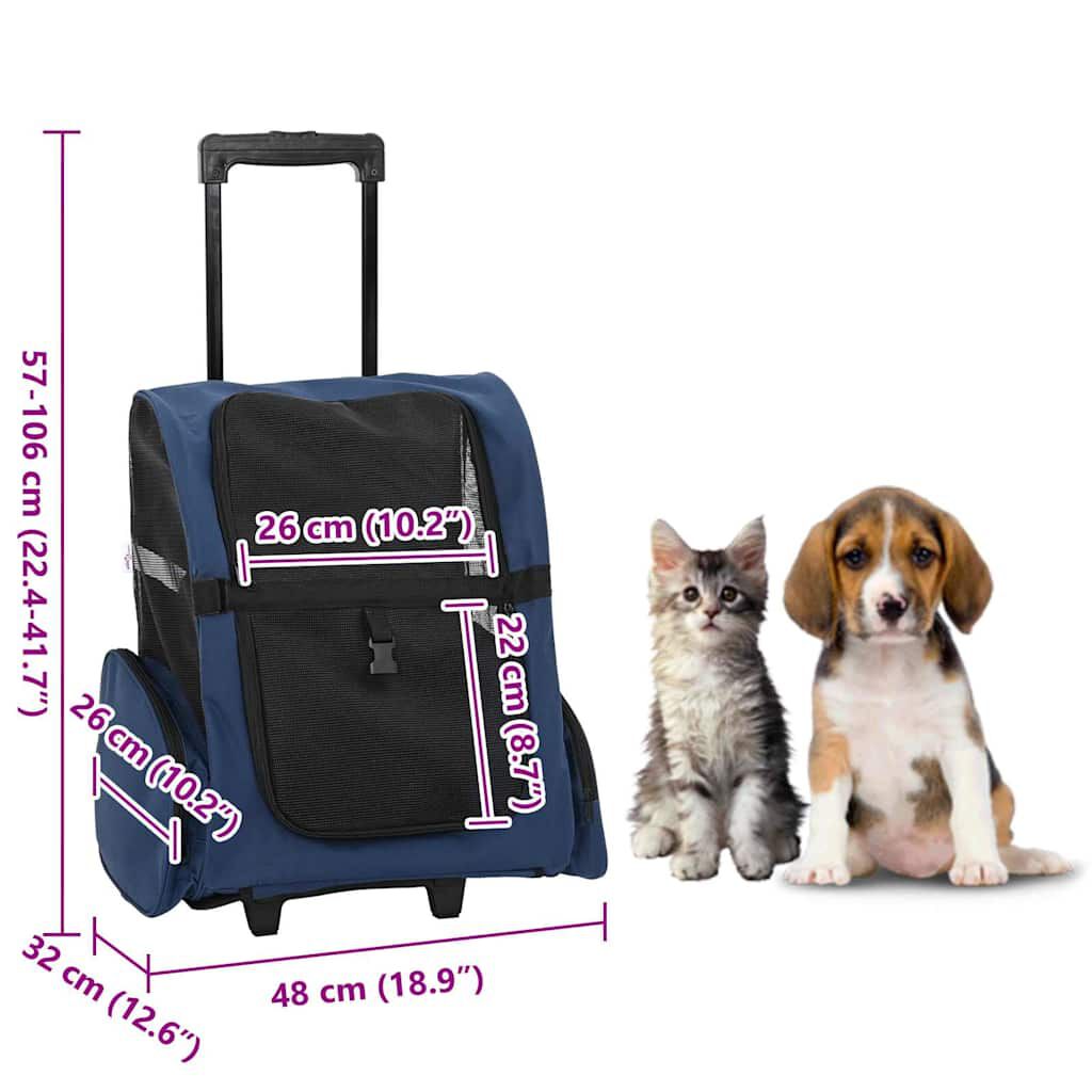 vidaXL Carro Plegable para Mascotas Multiusos Transport&iacute;n Jaula de Gatos Perros, , large Imagen numero 4