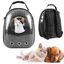 Mochila para transporte de mascotas gato y perro Transportin de plástico rígido gris, , large indicador imagen numero 3