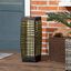 Outsunny Linterna de Jardín de Ratán Sintético Luces Solares Exterior con Luces LED Encendido/Apagado Automático para Terraza Balcón Patio 17x17x46 cm Gris, , large indicador imagen numero 2
