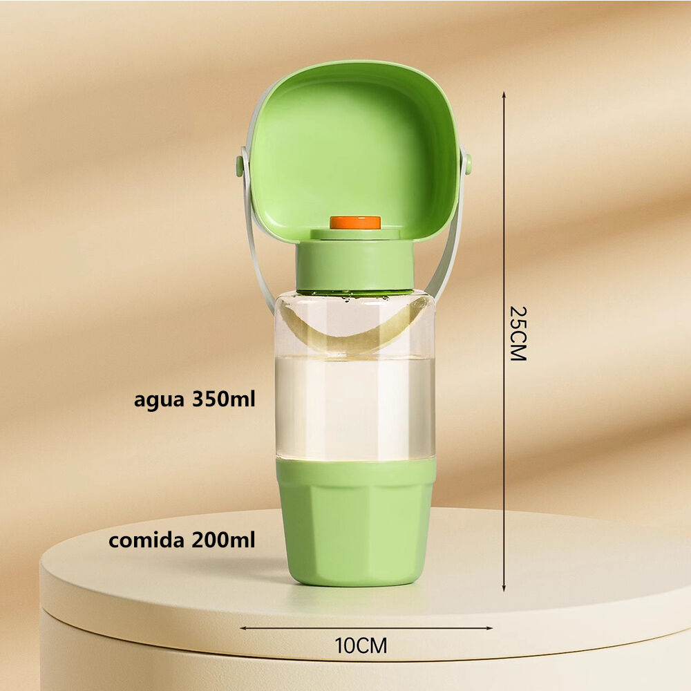 Botella Port&aacute;til para Perros 2 en 1 - Bebedero y Contenedor de Comida para Mascotas  agua 350ml /comida 200ml, , large Imagen numero 2