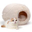 Nobleza - Camas para Gatos,  Carpa para Gatos de con Protección contra el Frío con Cojín Desenfundable y Extraíble, Cama para Gatos Semiabierta para Mascotas pequeñas y Medianas, 47×46×36cm, , large indicador imagen numero 1