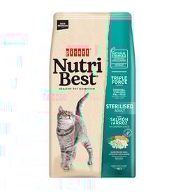 Nutribest Adult Sterilised Salmón y Arroz pienso para gatos