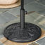 Outsunny Base de Sombrilla Peso 13 kg Soporte para Parasol Redondo de HDPE y Cemento para Poste de Paraguas de Ø35/38/48 mm para Terraza Patio Jardín Playa Ø48x34 cm Negro, , large indicador imagen numero 2