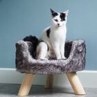 Cama afelpada District70 Nordic para gatos color Plateado, , large image number null