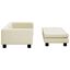 vidaXL Cama de perros con extensión cuero sintético crema 100x50x30 cm, , large indicador imagen numero 3