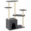 vidaXL Rascador para gatos con postes de sisal gris oscuro 107,5 cm, , large indicador imagen numero 1