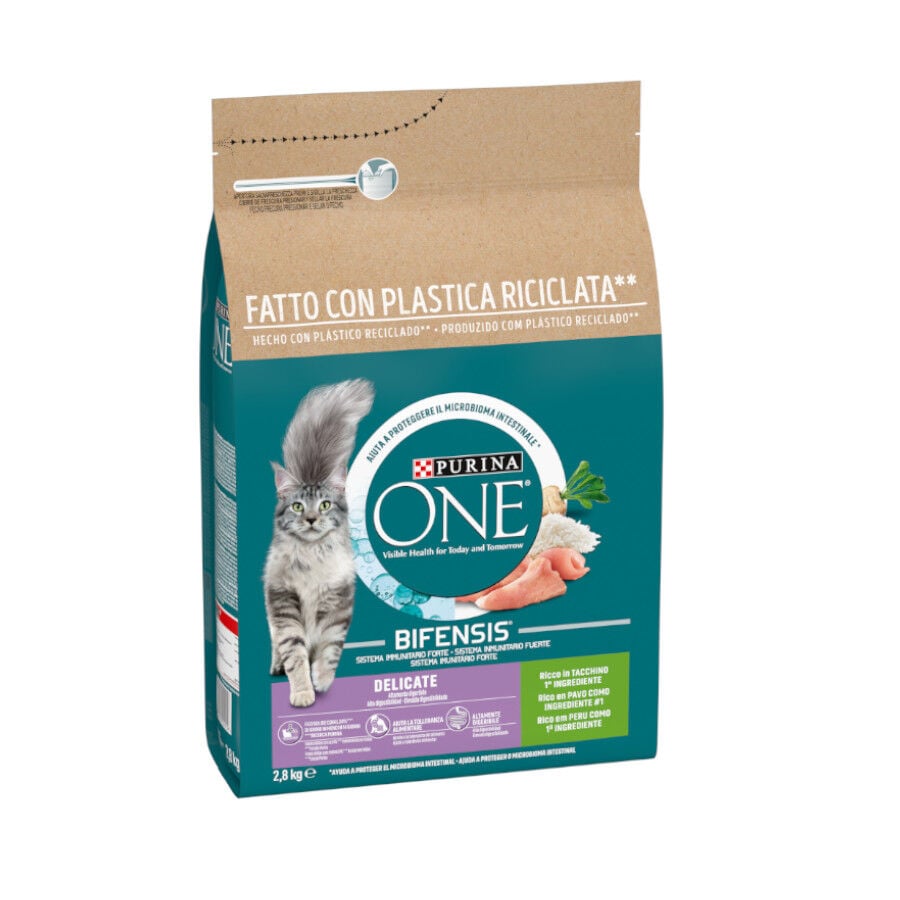 One Sensitive Bifensis Pavo y Arroz pienso para gatos