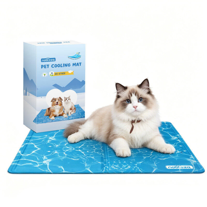 Nobleza Alfombrilla Refrescante para Mascotas &ndash; Estampado, Gel Auto-refrigerante No T&oacute;xico &ndash; Ideal para Perros y Gatos en Verano &ndash; Tama&ntilde;o: 70x110 cm &ndash; Azul, , large Imagen numero 7