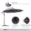 Outsunny Sombrilla de Jardín Ø300x250 cm Parasol Excéntrico Inclinable con Manivela Base Cruzada y Soporte de Acero Protección Solar para Terraza Exterior Gris, , large indicador imagen numero 4