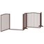 vidaXL Puerta para perros plegable 4 paneles álamo marrón roble 320 cm, , large indicador imagen numero 9