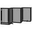 vidaXL Puerta para perros plegable 6 paneles madera álamo negra 300 cm, , large indicador imagen numero 6