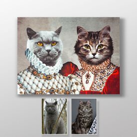Pet Story Las Reinas Póster Retrato Personalizado de Mascota para hogar