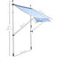 Toldo Plegable Ventana Exterior Montando en La Pared para Jardín Patio Piscina Balcón Extensible Altura Regulable en 4 Niveles con Manivela Instalación fácil 197x250x200/300cm Azul y Blanco, , large indicador imagen numero 3