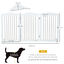 PawHut Barrera de Seguridad para Perros para Escaleras y Puertas 154x30x80 cm Valla para Perros Plegable con Soporte de Pie para Uso Interiores Blanco, , large indicador imagen numero 3