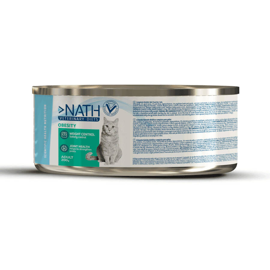 12 latas x 200 g Nath Veterinary Diets Obesity Cordero lata para gatos &iexcl;Pack ahorro!, , large Imagen numero 1