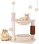 COSTWAY Árbol Rascador para Gatos Pequeños, Árbol para Gatos con Hamaca Suave, Cama para Gatos de Felpa, Postes de Sisal, Autopeluquero y Bola Colgante, Torre para Gatos, 40 x 30 x 72 cm, Beige, , large indicador imagen numero 1