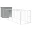 vidaXL Caseta perro corral acero galvanizado gris claro 165x1271x181cm, , large indicador imagen numero 23