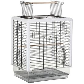PawHut jaula con techo abrible para pájaros