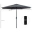 Outsunny Sombrilla de Jardín Ø295x250 cm con Manivela Parasol Exterior con Mecanismo de Inclinación y Poste Desmontable de Metal para Terraza Piscina Patio Gris Oscuro, , large indicador imagen numero 3