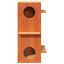 vidaXL Casa para gatos cera marrón 43x43x60 cm madera maciza pino, , large indicador imagen numero 9