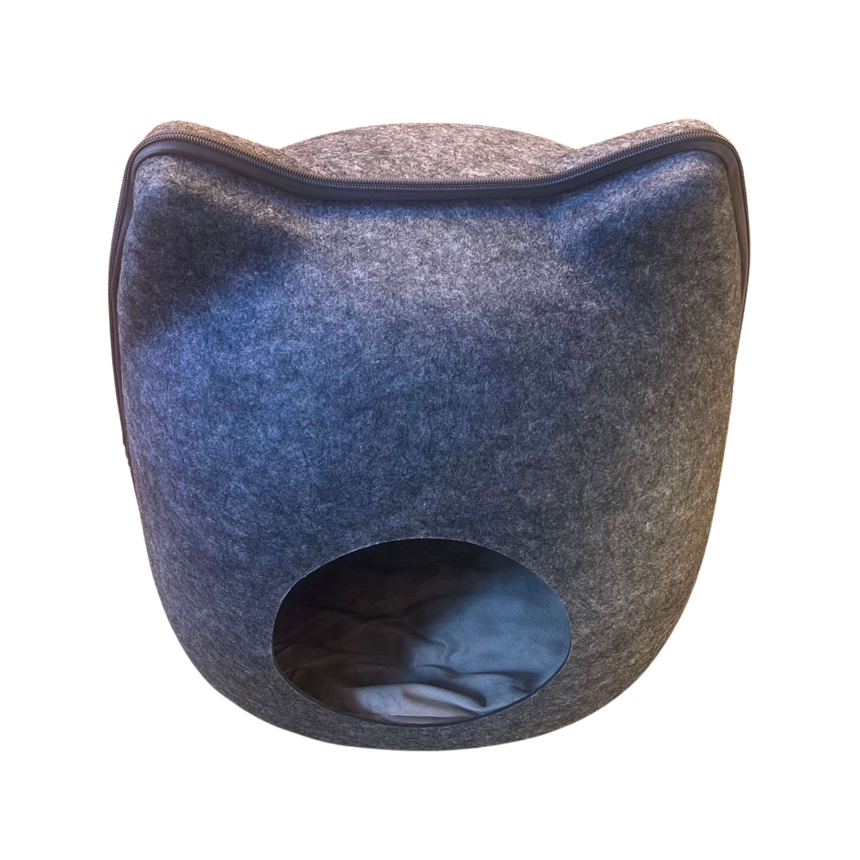 EL &Aacute;TICO PETS Cueva para Gatos con Coj&iacute;n Esponjoso Gris, , large Imagen numero 4