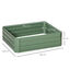 Outsunny Set de 2 Arriates de Jardín de Acero Huerto Urbano Jardinera Macetero Cuadrado para Cultivos Plantas Flores Patio Exterior 100x100x30 cm Verde, , large indicador imagen numero 3