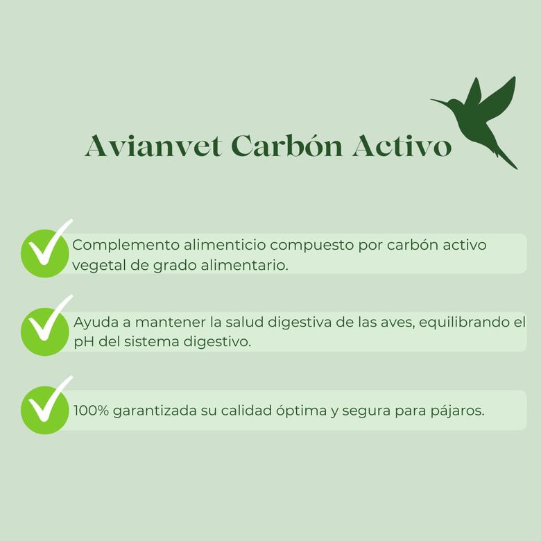 Avianvet Suplemento Carbón Activo para aves thumbnail