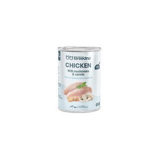 Breedna Comida húmeda de pollo para perros pack 12uds