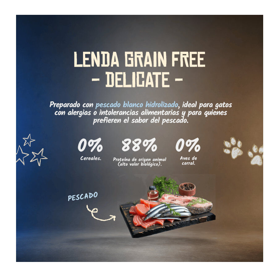 2 Kg Lenda Grain Free Pescado Blanco pienso para gatos, , large Imagen numero 4