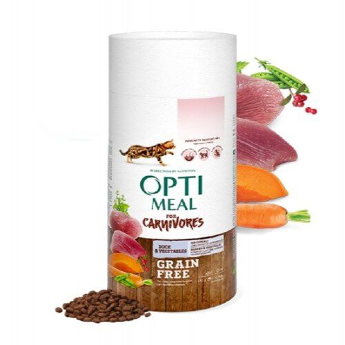 Optimeal sin cereales pienso seco para gatos adultos Pato y Verduras, , large Imagen numero 1