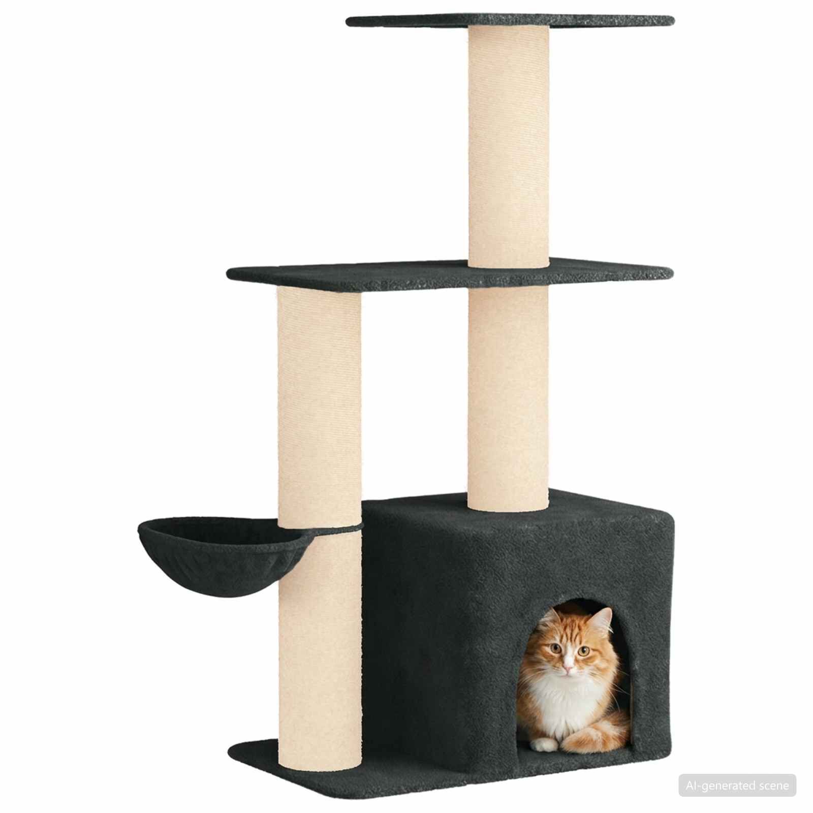 vidaXL &Aacute;rbol para gatos con postes de sisal &Aacute;rbol rascador Torre Gatos Juego, , large Imagen numero 3