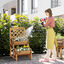 Outsunny Arriate de Jardín con Enrejado Tipo Barril con 2 Macetas Macetero con Soporte para Trepadora Cultivos Plantas Flores para Patio Terraza Balcón 45x45x80 cm Natural, , large indicador imagen numero 2