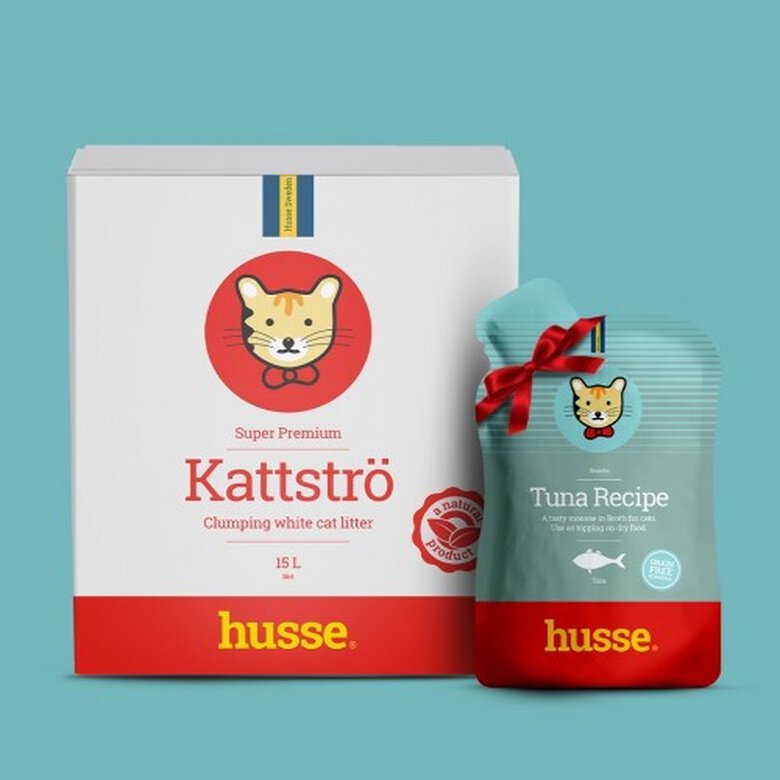 Arena para gatos Kattströ Vit sin olor + Tuna Recipe de regalo , , large image number null