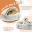 Nobleza Cama Cueva Calmante para Gatos y Perros Peque&ntilde;os (50 cm) - Cama Donut Redonda de Felpa Ultrasuave, Nido Antiestr&eacute;s Lavable con Coj&iacute;n Mullido y Base Antideslizante para Mascotas, Gris, , large indicador imagen numero 2