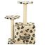 Rascador con poste de sisal para gatos color Beige Huellas, , large indicador imagen numero 4