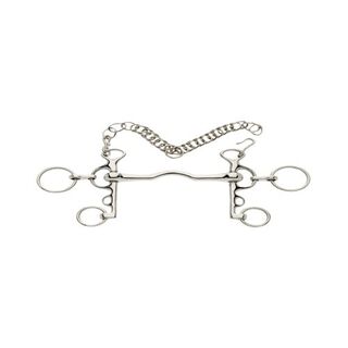 Bocado Pelham Rugby para caballos color Plata