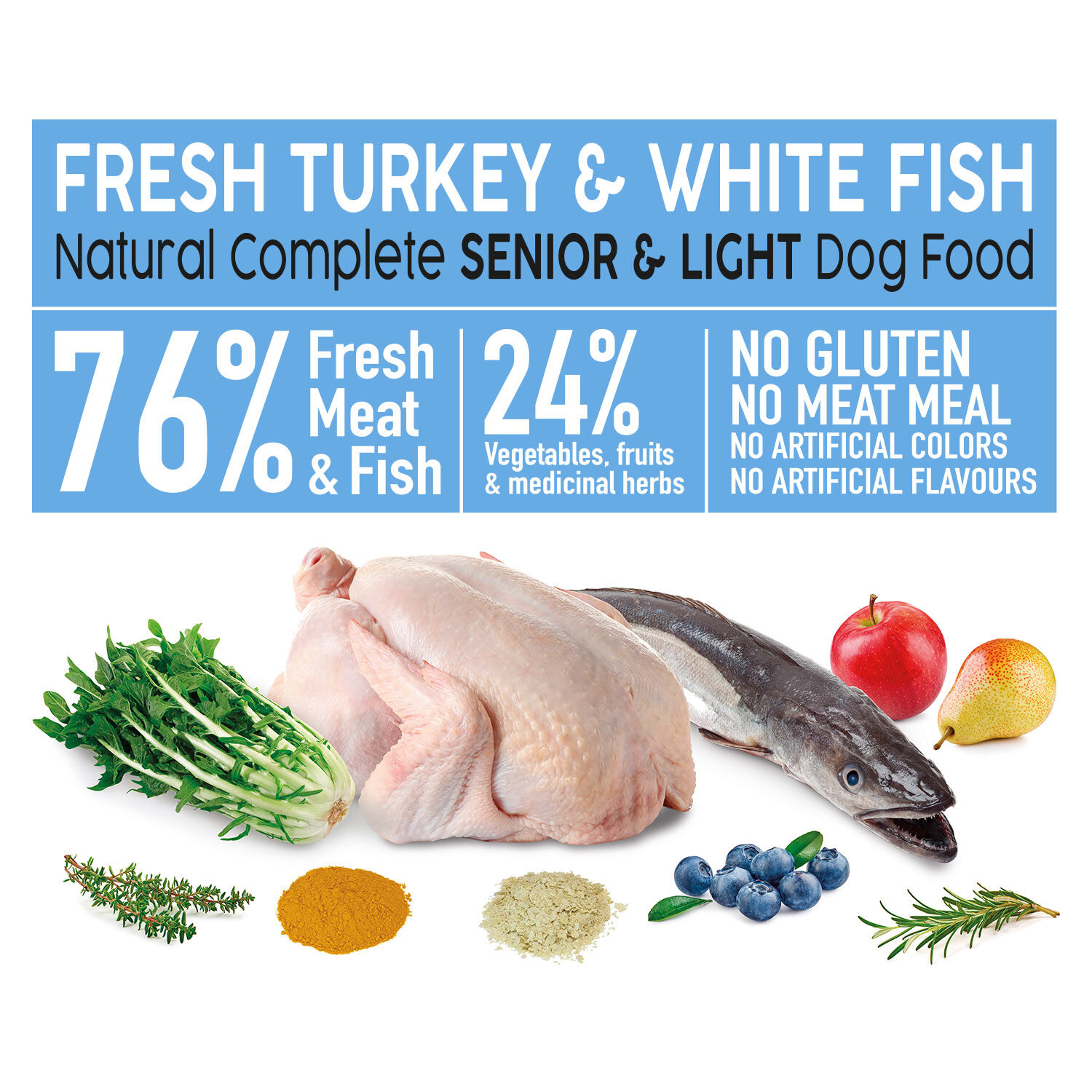 Arquivet Fresh Senior Light Turkey & White Fish 10Kg, , large Imagen numero 2