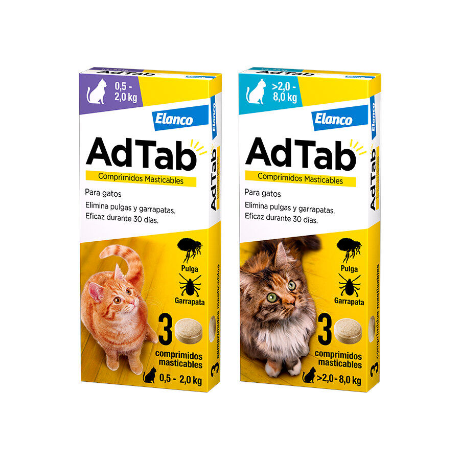 AdTab Comprimidos Masticables Antiparasitarios para gatos, , large Imagen numero 8