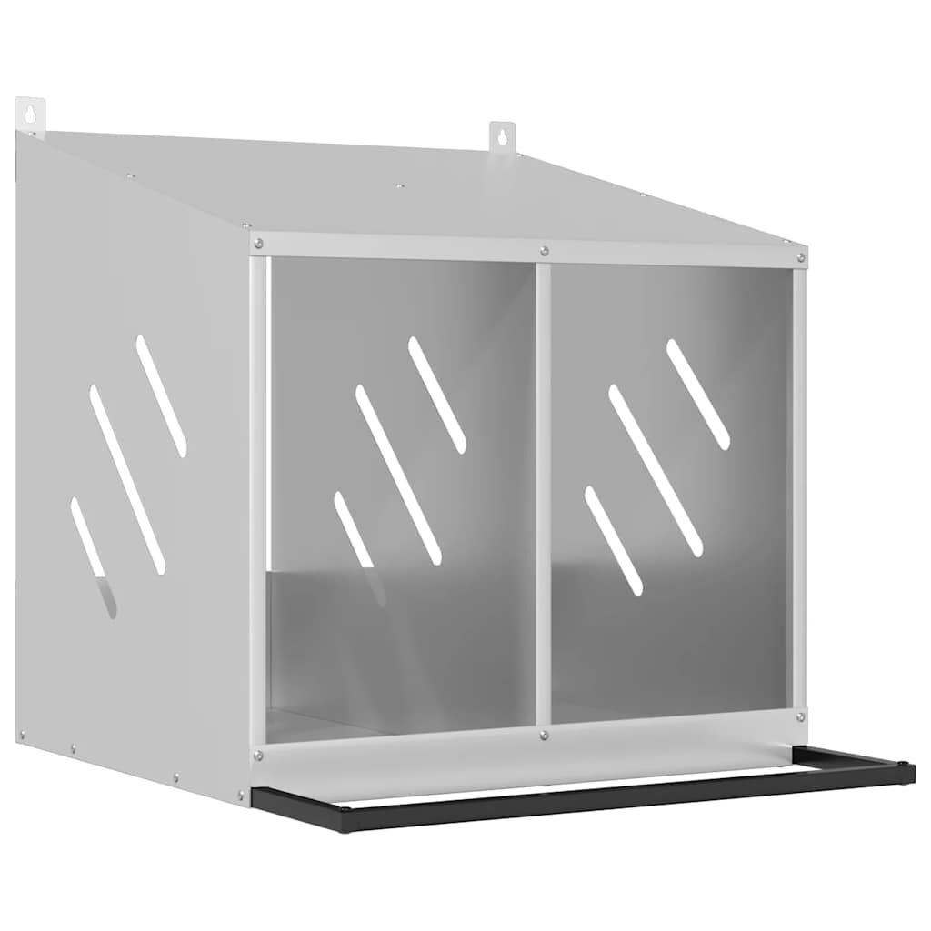 VidaXL Nido Plateado para gallinas thumbnail