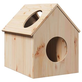 vidaXL Casa para gatos madera maciza pino