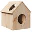 vidaXL Casa para gatos madera maciza pino 41x50x50 cm, , large indicador imagen numero 1