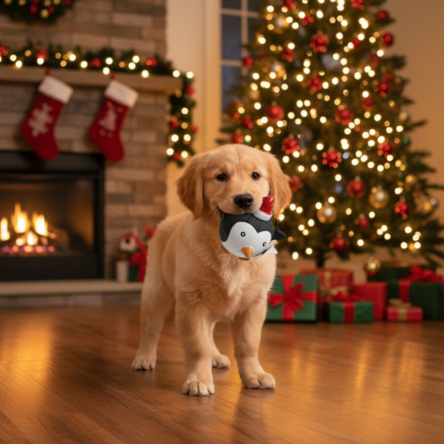 Wonder Christmas Pelota de Pingüino Navideña para perros thumbnail