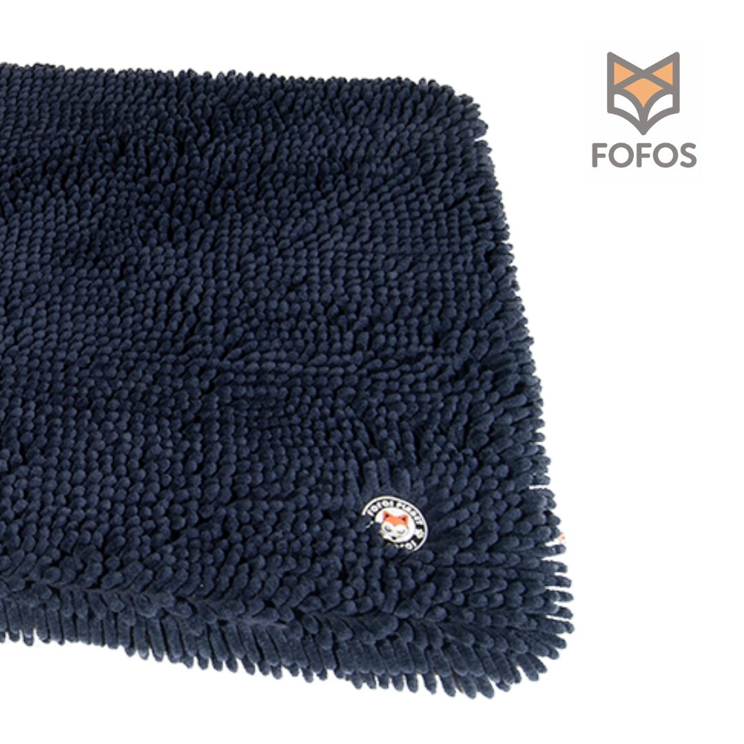FOFOS | Alfombrilla Viscoel&aacute;stica con Forro de Chenille (Azul Oscuro) M - Para Perro, , large Imagen numero 3