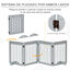 PawHut Barrera para Perros Plegable de 4 Paneles Barrera de Seguridad para Perros con Estructura de Madera y Patas de Apoyo para Pasillo Escalera 204x30x61 cm Gris Claro, , large indicador imagen numero 4