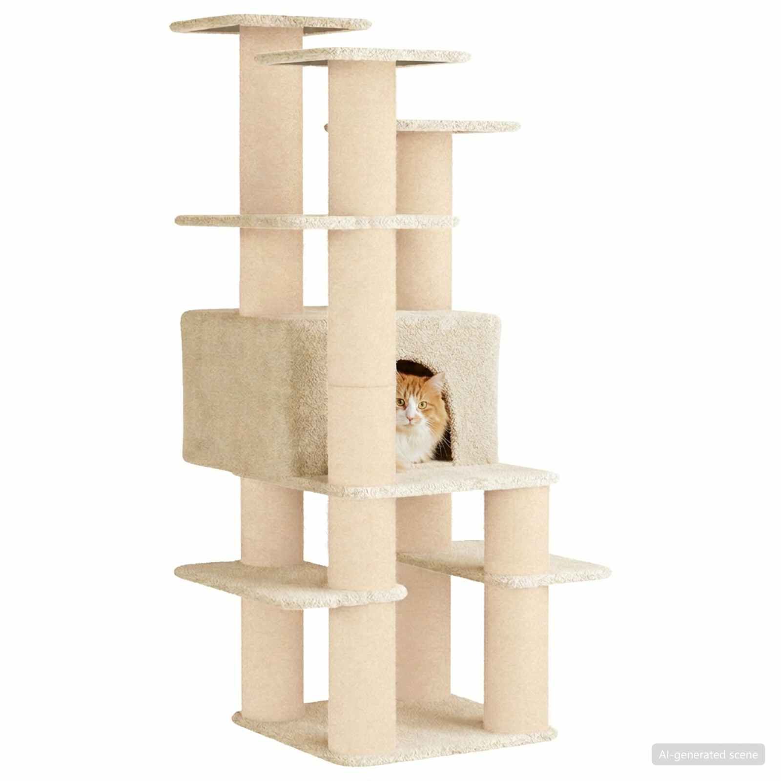 vidaXL &Aacute;rbol para gatos con postes de sisal Muebles Gatos &Aacute;rbol Interior, , large Imagen numero 3
