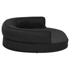 Vidaxl sofá acolchado de lino negro para perros, , large image number null